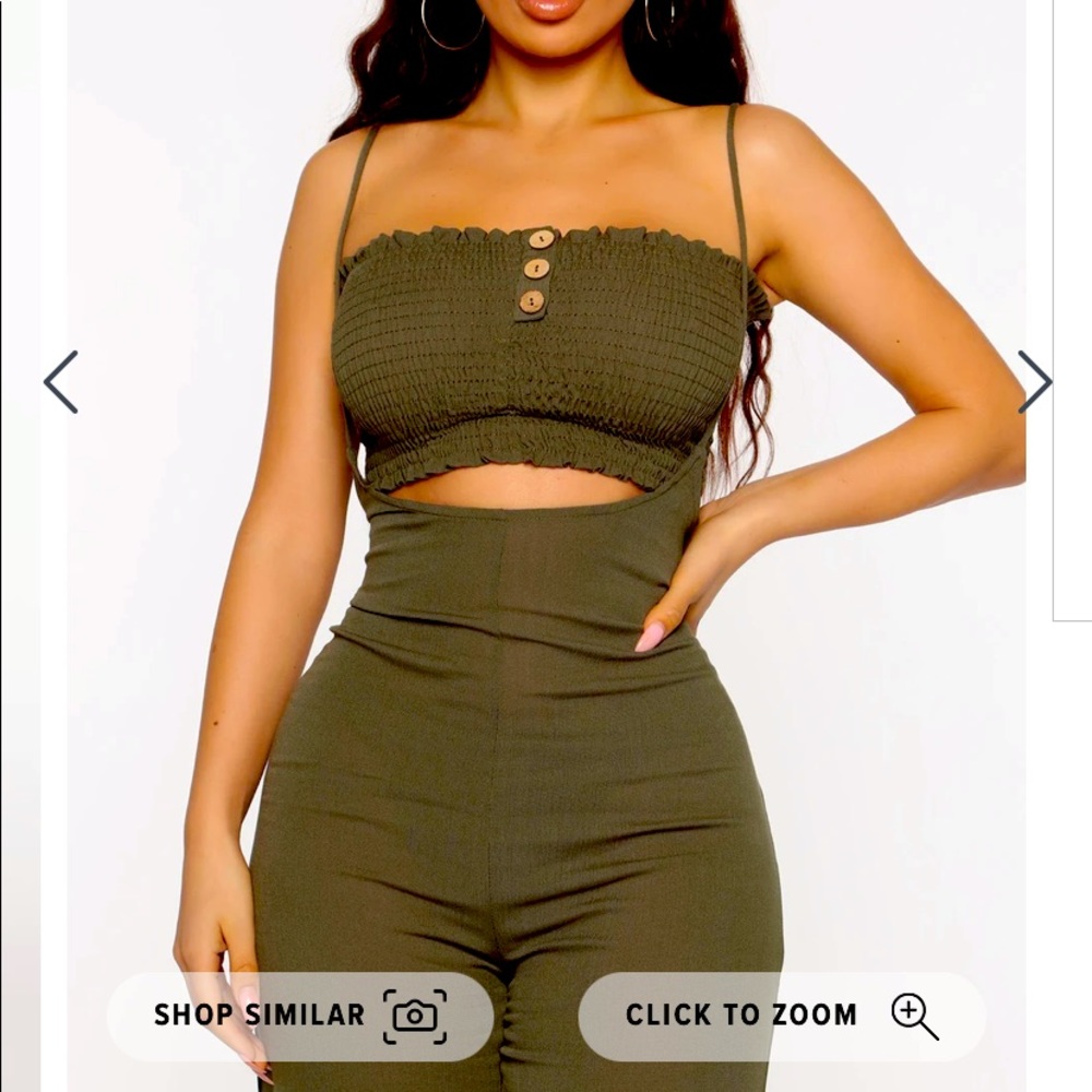 Fashionnova 2 pc Waves are calling Olive set Small